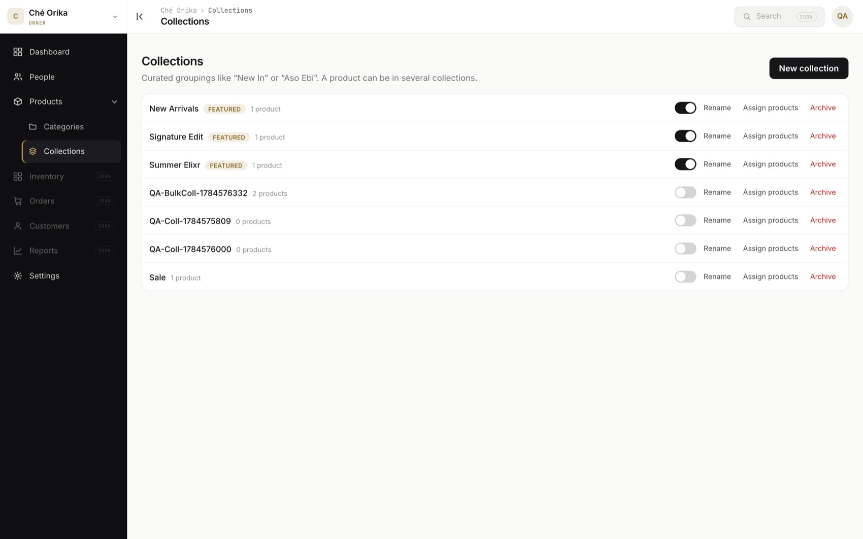 Collections management