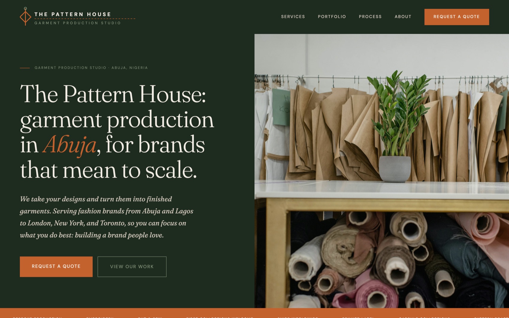 The Pattern House homepage